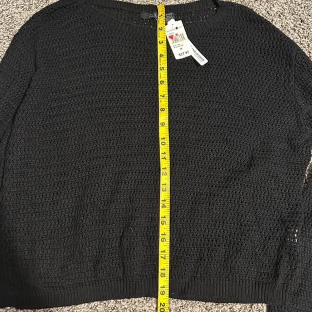New RDI Style Black Crochet Sweater Size Medium - Picture 4 of 5